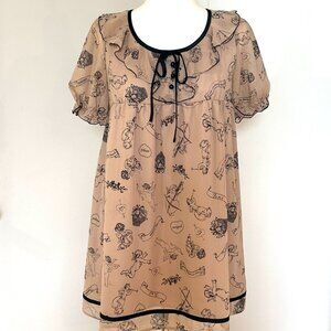 J-fashion Kawaii Jirai Gyaru Himekaji Victorian Angel High Waist Dress M